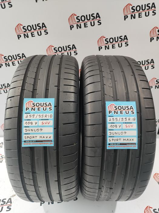 160 Euros 2 pneus semi novos 255-55R18 109y  Dunlop Oferta dos Portes