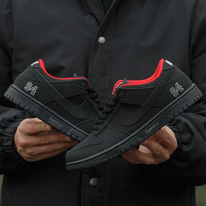 36-45 Nike SB Dunk x Supreme 94 Black