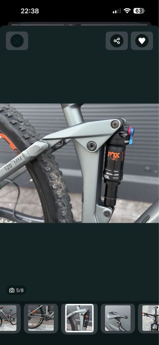 Bicicleta BTT Cube Stereo 120 HPC Carbono – Fox/SRAM – Estado Impecável