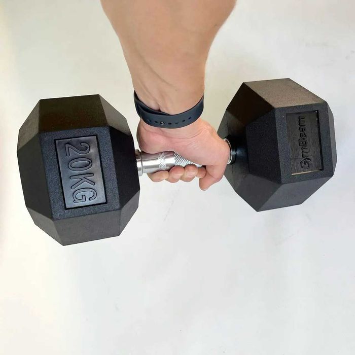 Гантель 20 кг гексагональні гумові. В наявності 10, 12, 15, 25, 30, 50