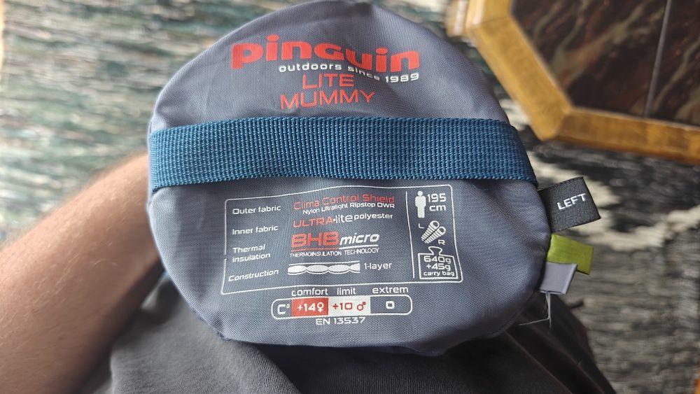 Śpiwór Pinguin Lite Mummy 195 cm LEWY CCS BHB Micro