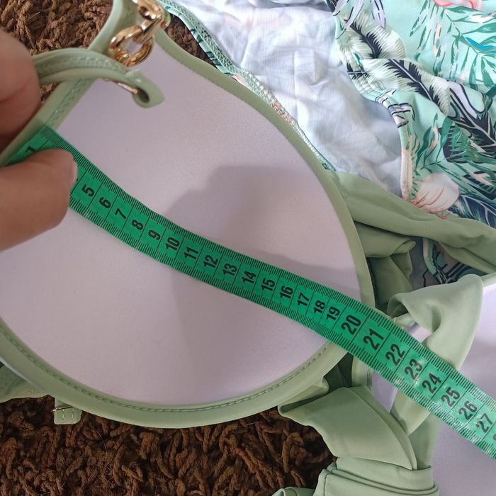 L Strój bikini kąpielowy 3 częściowy miętowy  plażowy