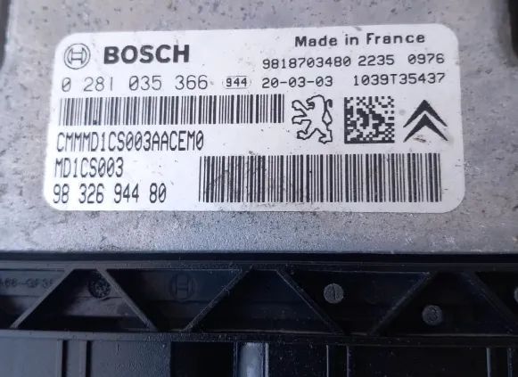Centralina Motor Citroen jumpy 1.5 BlueHDI 2020 Ref: 9832694480/0281035366