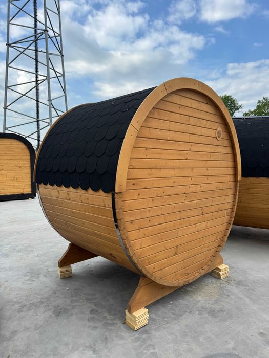 Sauna ogrodowa beczka 150 cm | Piec Vevor 8 kW w zestawie | Od ręki