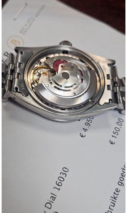 Rolex Datejust 36 Silver tapestry dial staal-Automaat (1985 watch only)