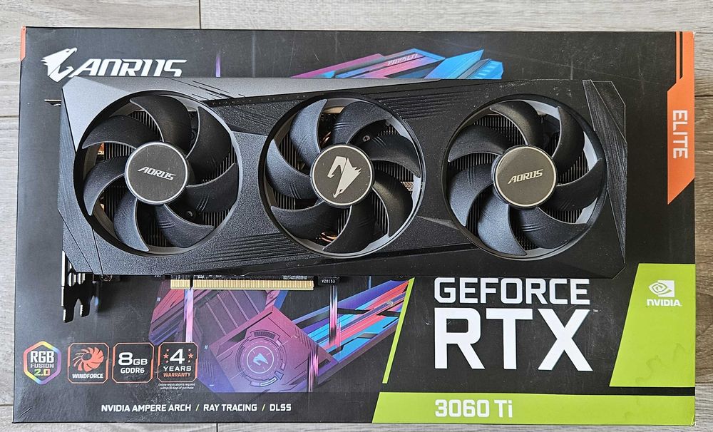 Karta graficzna - Gigabyte GeForce AORUS RTX 3060 Ti Elite 8GB - 100% sprawna Gwarancja