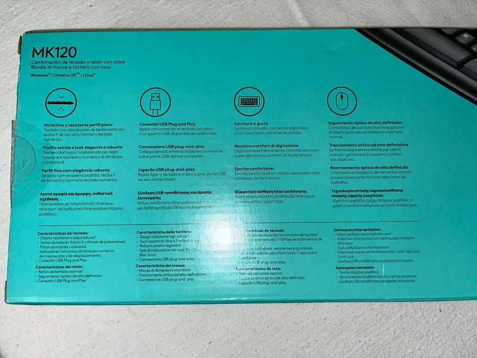 Conjunto teclado + rato com fios