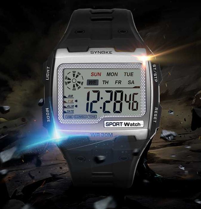 Часы водонепроницаемые мужские спортивные