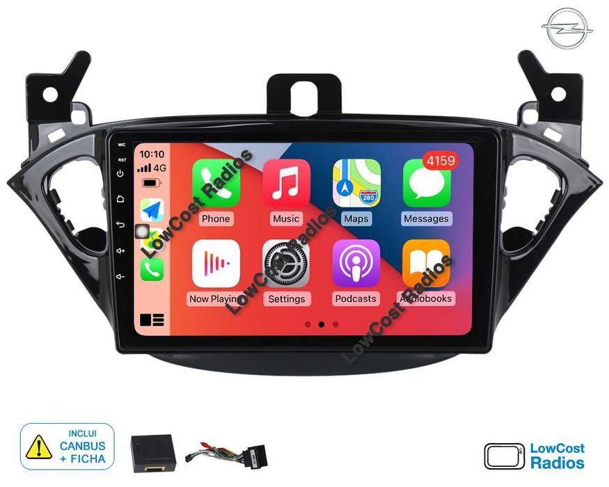 Auto Rádio 9' OPEL CORSA E | GPS ANDROID Bluetooth USB APPS WIFI