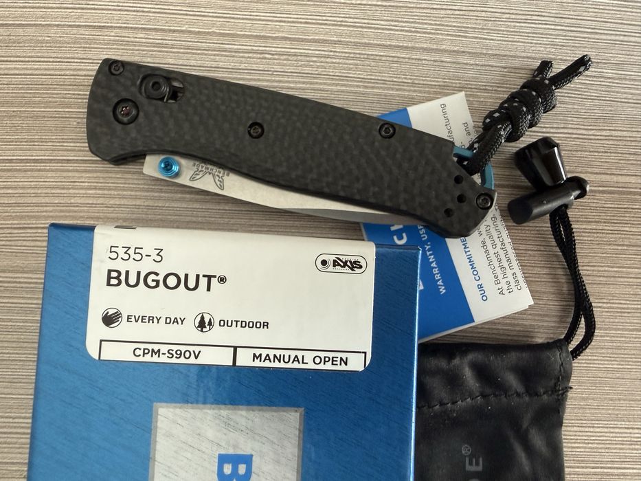 Benchmade bugout 535-3 cpm s90v карбон