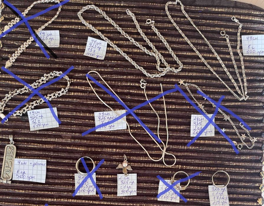 Срібні вироби срібло ланцюжок колечко кулон підвіска Єгипет цепочка