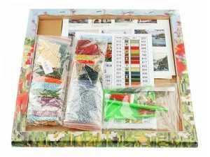 Мозаика на подрамнике. Щенок в корзинке (325-ST-S), Белоснежка 20x20