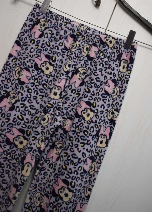 Spodnie piżama 134 140 Myszka Minnie dresowe welurowe dresy wygodne