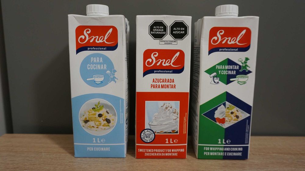 Вершки кондитерські і кулінарні ТМ Snel (Іспанія), 1 л в асортименті