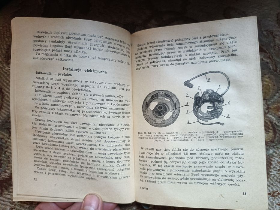 Motocykl WFM 125 instrukcja