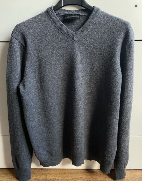 Sweter męski Emporio Armani ze 100% dziewiczej wełny