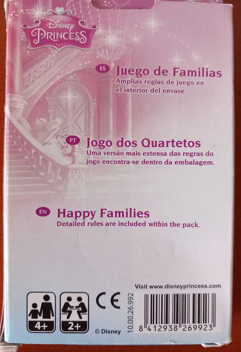 Jogo de cartas infantil Disney princesas