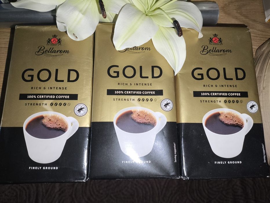 Кава мелена Bellarom Gold, 250г (3шт) + кавові фільтри ICA Basic Kaffe