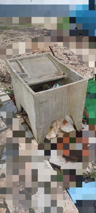 Tanque cimento roupa