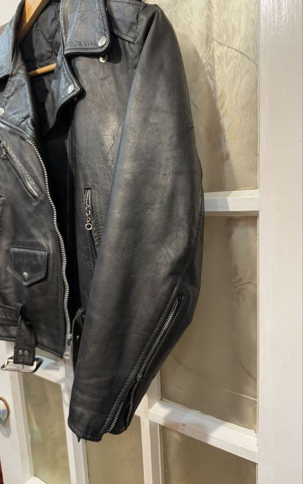 Вінтажна шкіряна куртка косуха тип Schott Perfecto панк гранж стиль