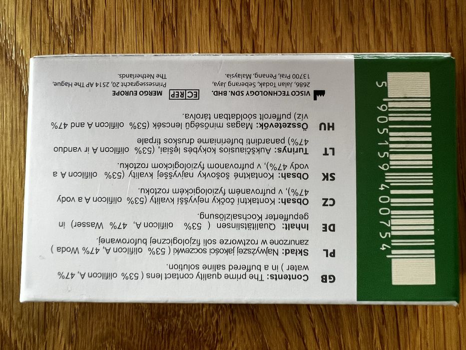 Miesieczne soczewki kontaktowe -6,5