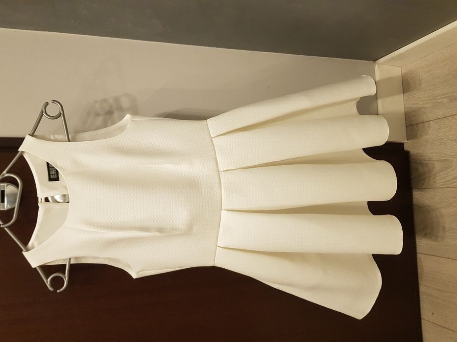 Biała sukienka, ślub cywilny, rozmiar S