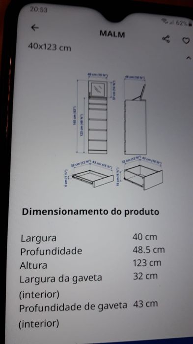 Duas cómodas Malm