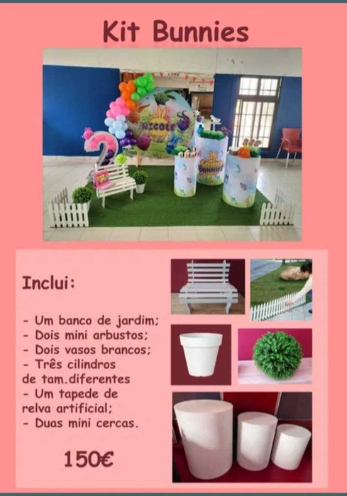 Material para festa, kits completos! Para vender,faça já a sua festa!