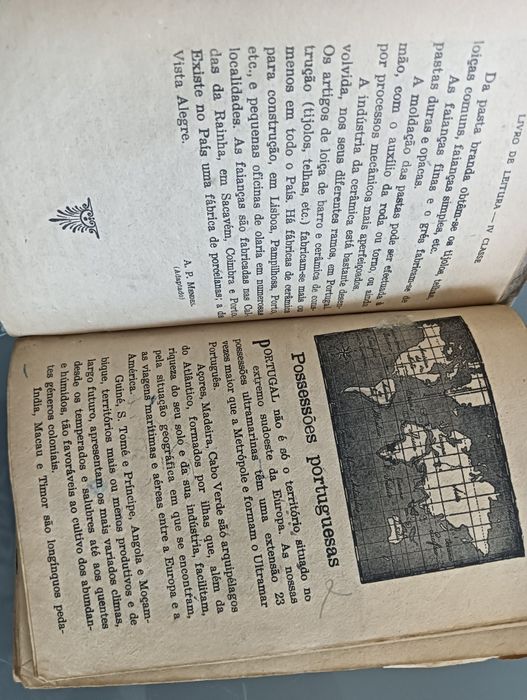 Livro antigo de leitura para  4.ª classe. Ensino Primário, data? Raro*