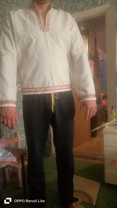Продам вышиванку чоловічу льняну