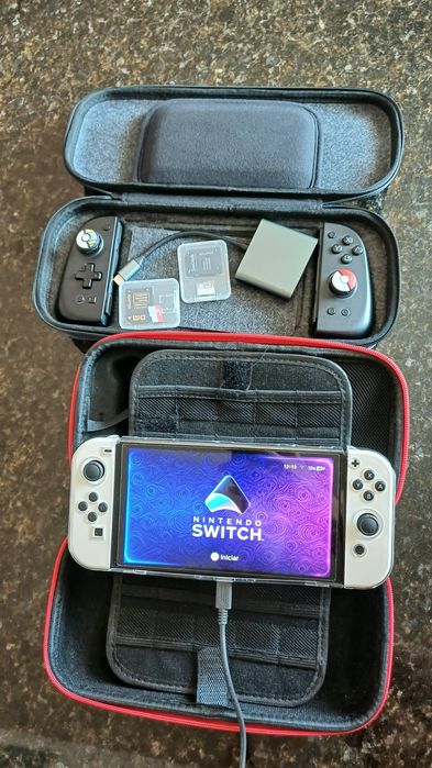 Nintendo Switch OLED Desbloqueado (Atmosphère) + Cartão microSD | Pronta a Jogar