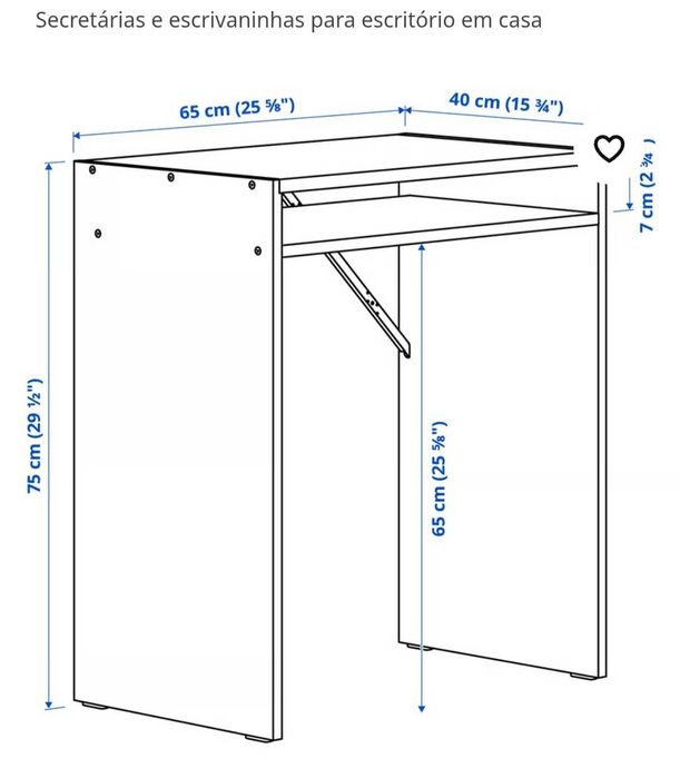 Secretária IKEA Torald como nova