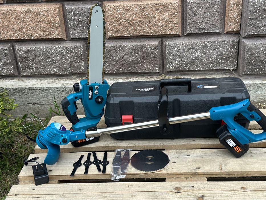 Акумуляторний садовий набір Makita Пилка Duc 240 + тример Ur100Dwae