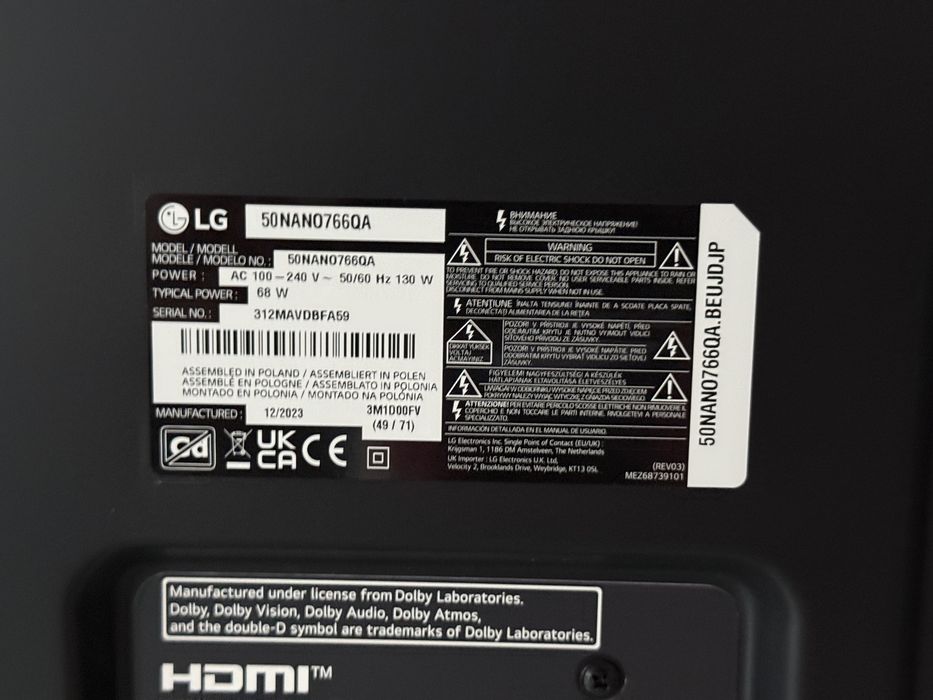 TV LG 50” NanoCell Smart TV 4K