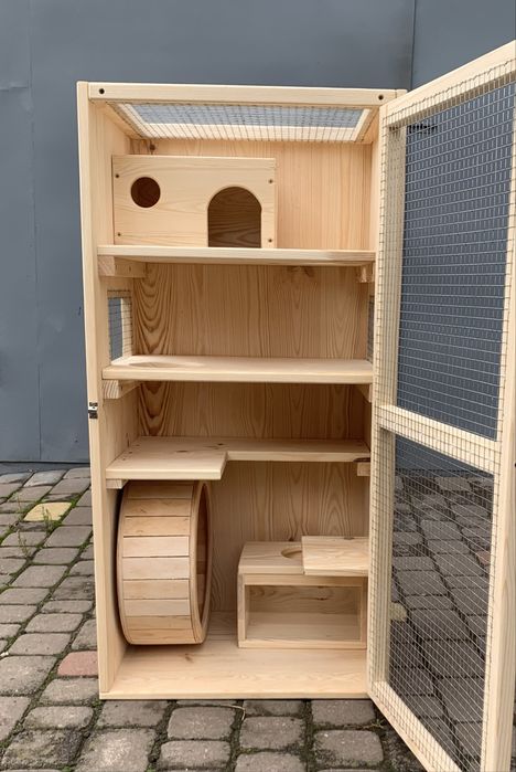 Вітрина для шиншили, дегу, білки, бігове колесо