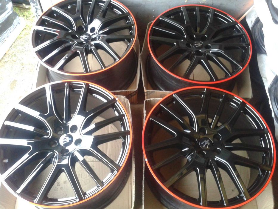 oryginalne r21 felgi nowe 5x114,3 mielec maserati levante gts red ring przod tyl 9j 10,5j 21cali hyundai kia lexus toyota custom german style honda