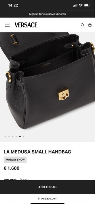 Mala Versace nunca usada. Estou a vender porque preciso de dinheiro!