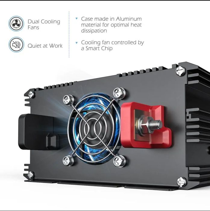 Inversor 2500W 5000W pico Onda Pura 24V Edecoa conversor