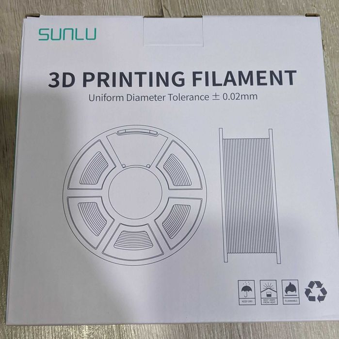 Филамент для 3D принтера SUNLU PLA 1,75 мм 1 кг пластик черный белый
