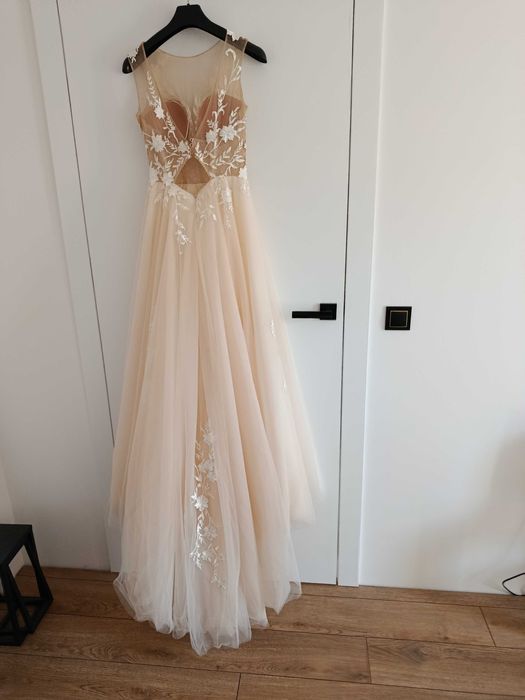 Suknia ślubna tiulowa z koronką + WELON GRATIS