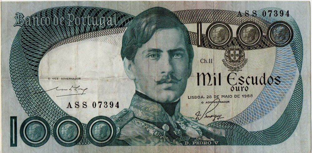 Nota de 1000$00 CH 11 28/5/68