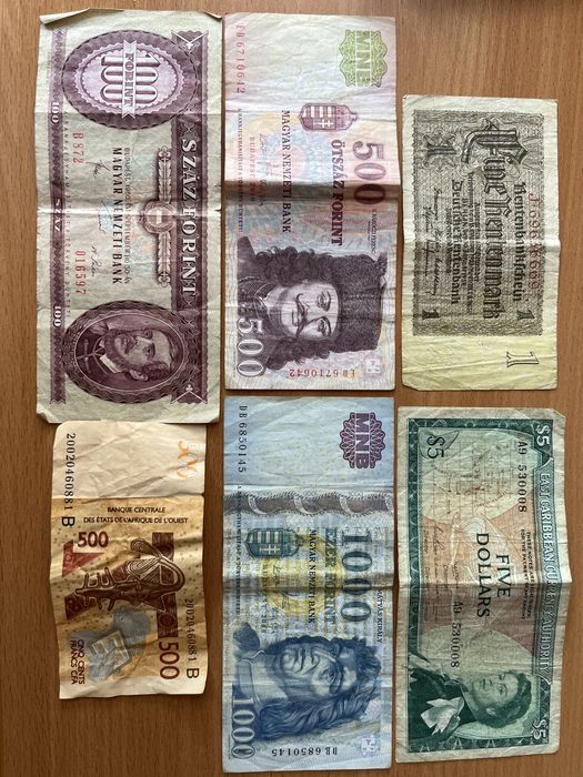Stare banknoty, monety