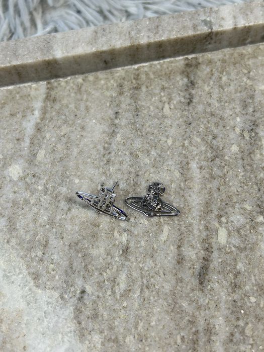 Vivienne Westwood Saturn Thin Lines Earrings сережки серьги вивиен