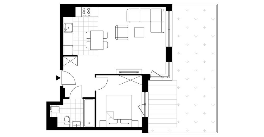 2-pokojowe mieszkanie 42 m² + ogródek Bezpośrednio - Widok 3
