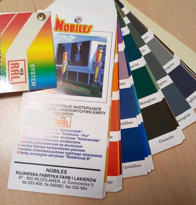 Karta Kolorów Nobiles system wg RAL