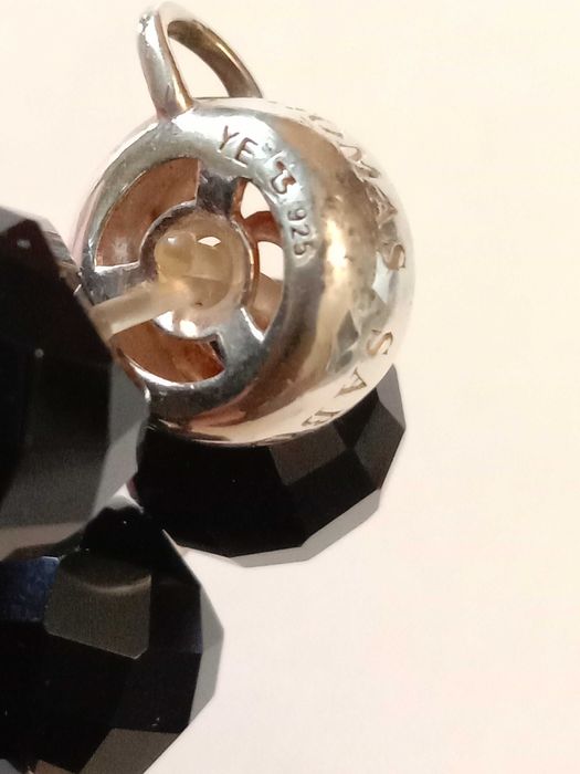 Серебряный браслет Thomas Sabo жемчуг обсидиан серебро винтаж