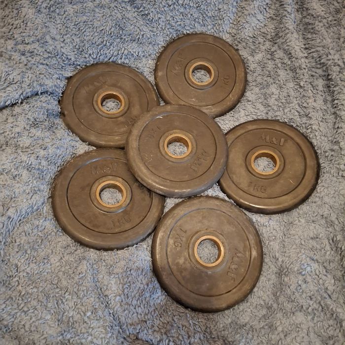 Discos borracha 1kg - 30mm