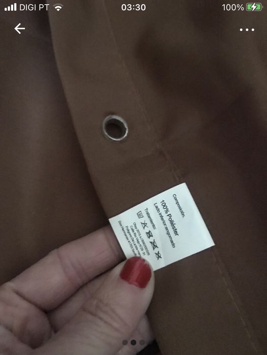 Cortina de banho + argolas Bathlux