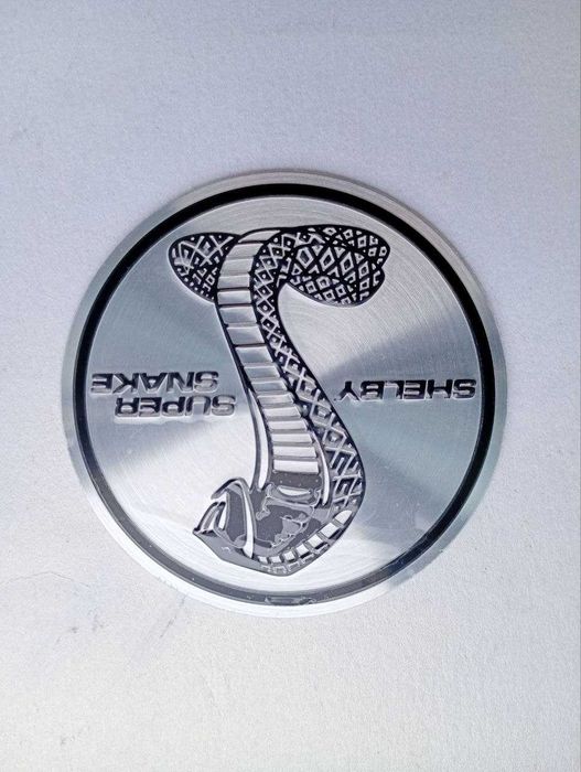 Шильдик Ford Mustang Cobra Silver 69мм