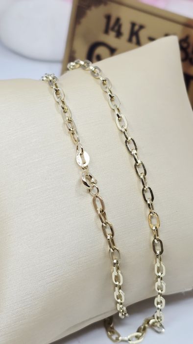 Złoty łańcuszek splot ankier próba 585 14k